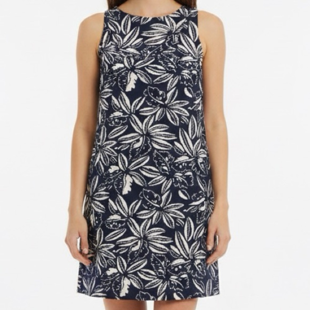 PATAGONIA I Pataloha Limited Edition Tropical Navy Floral Dress Organic Cotton 2